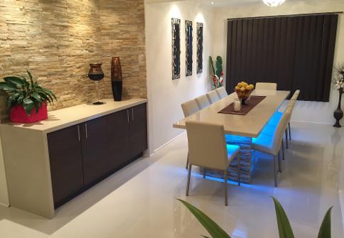 View of the storage cabinet with quartz surface done