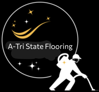 Gold swoosh and stars on white background.