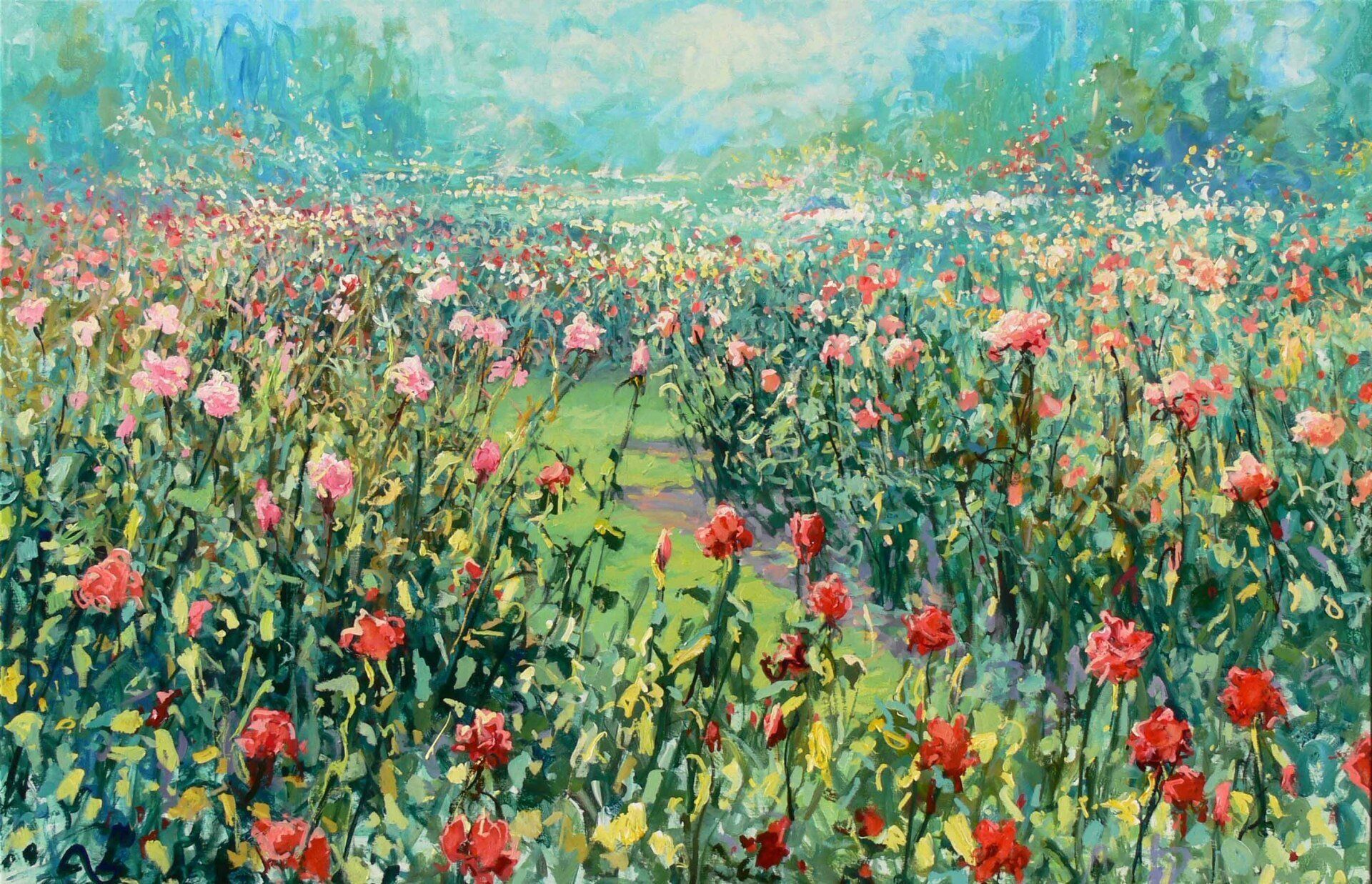 'Rose Gaden' painting by Mariusz Kaldowski, inspired by Regent's Park