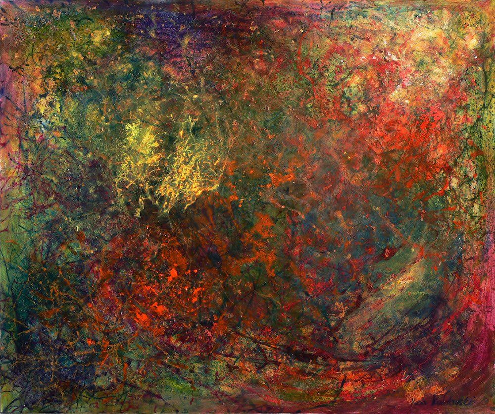 Contemporary abstract art by Kasia Kaldowski — acrylic on canvas with dynamic brushwork.