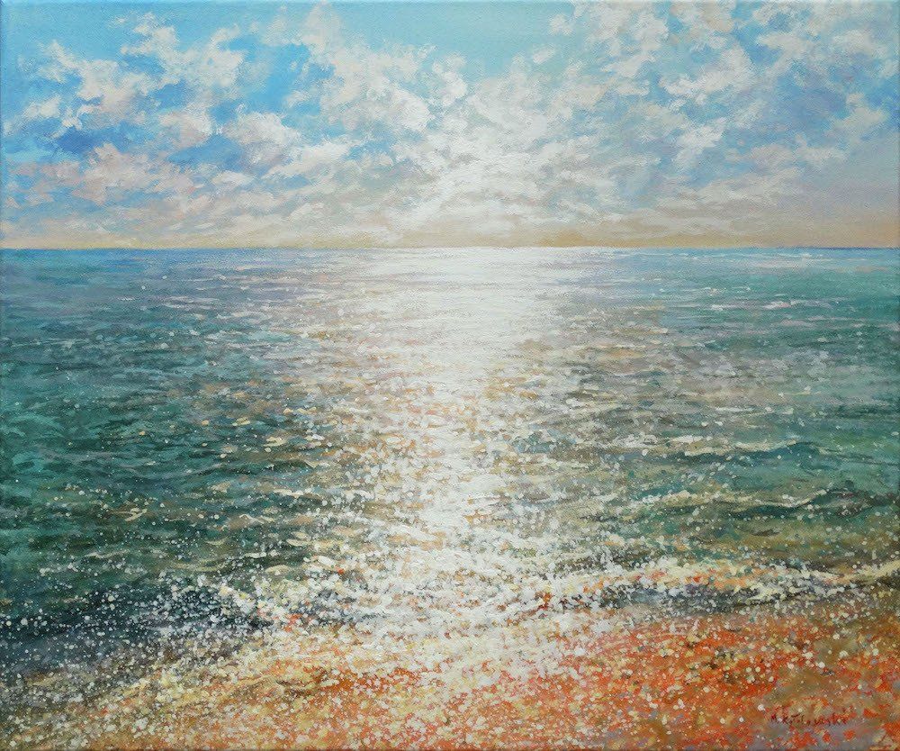 Seascape painting “Seascape” by Mariusz Kaldowski — acrylic on canvas, 50 x 60 cm