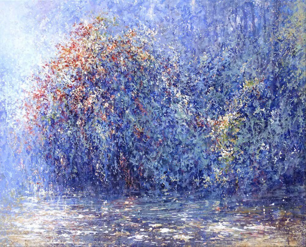 Landscape painting “Abundance of Nature” by Mariusz Kaldowski — acrylic on canvas, 80 × 100 cm