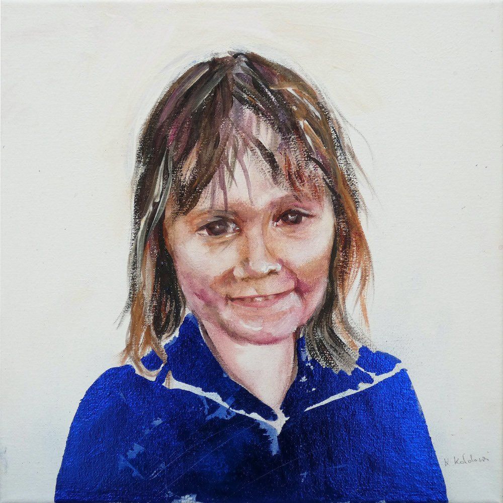 Wanda by Kasia Kaldowski — portrait of a young girl, figurative painting capturing innocence.