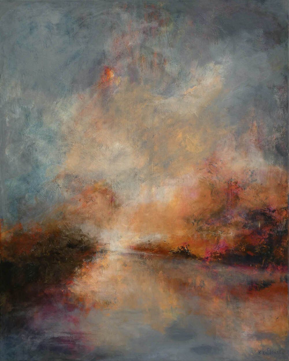 Sky High abstract seascape painting 
acrylic on canvas 80 x 100cm