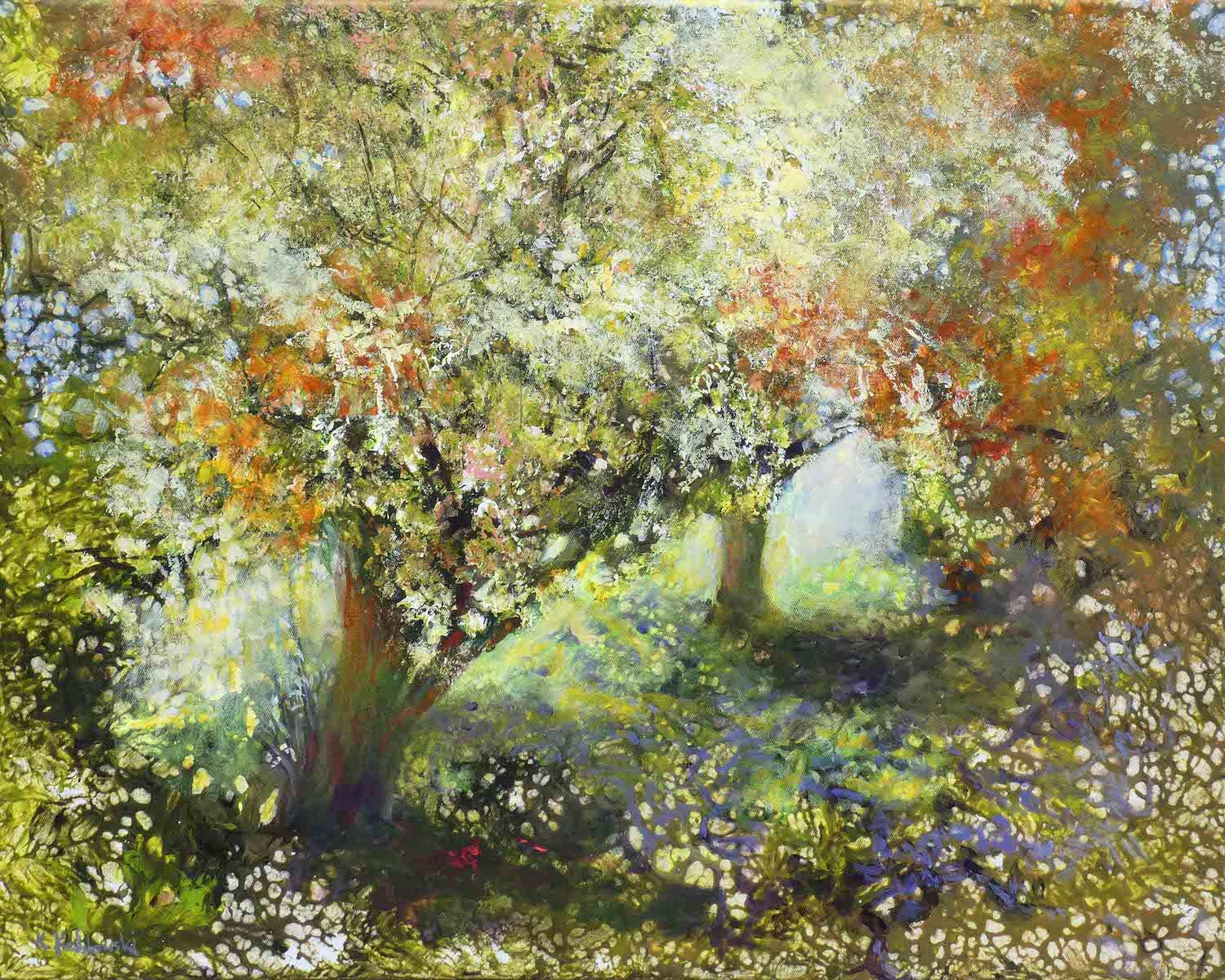 Siesta painting of an old orchard 
acrylic on canvas 80x100cm