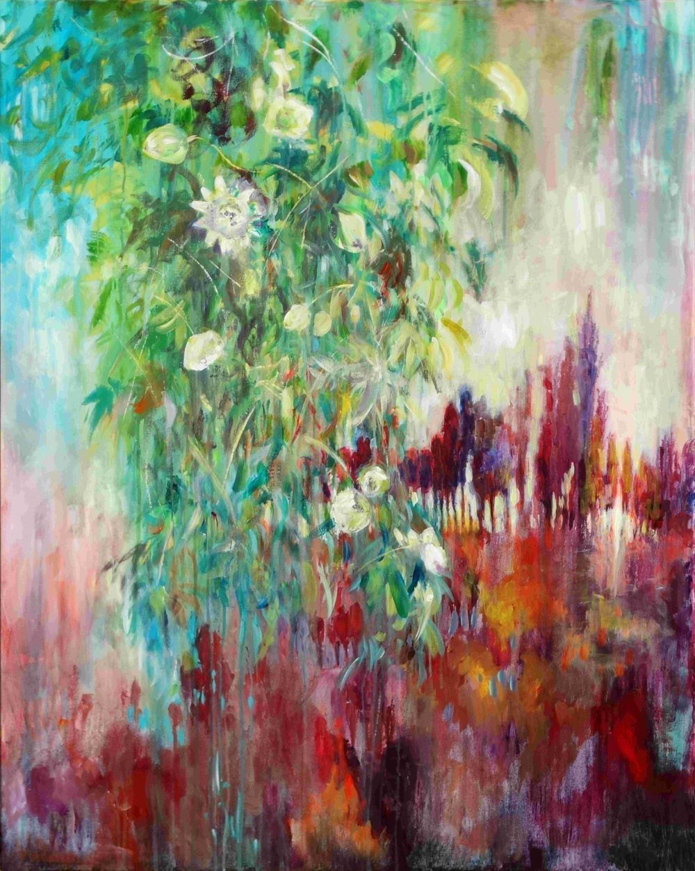 Tale about Autumn and Passion Vine
painting, acrylic on canvas 114 x 91.5cm