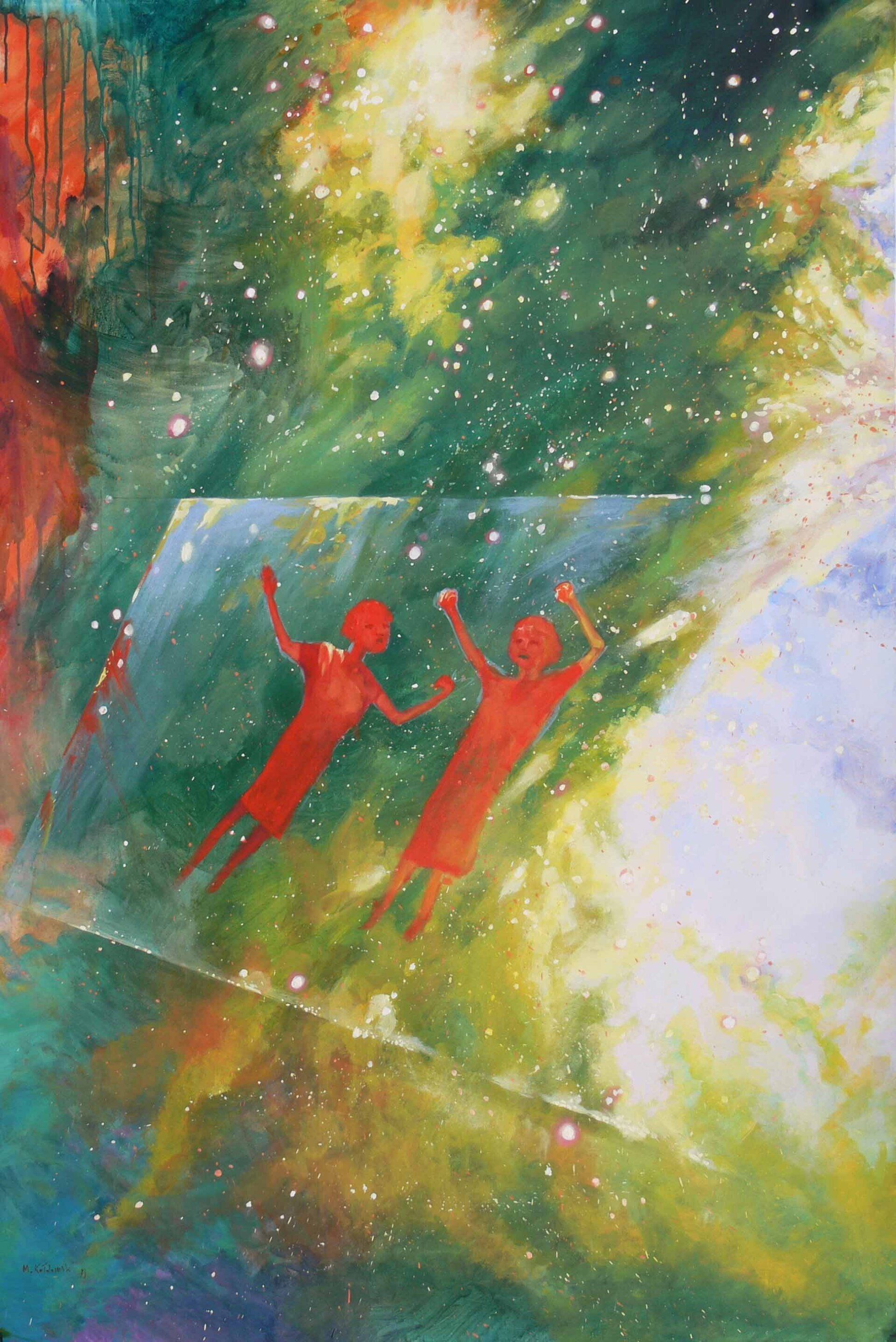 Painting by Mariusz Kaldowski inspired by Mussorgsky’s Pictures at an Exhibition —The Marketplace of the of the Limonges