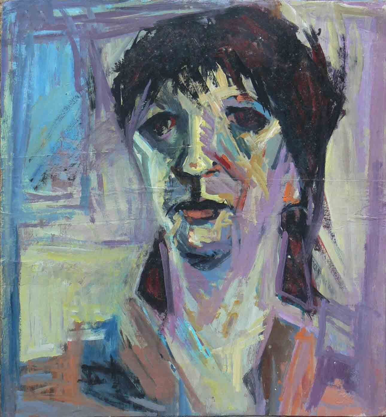 Experimental painting of a woman from archives by Mariusz Kaldowski