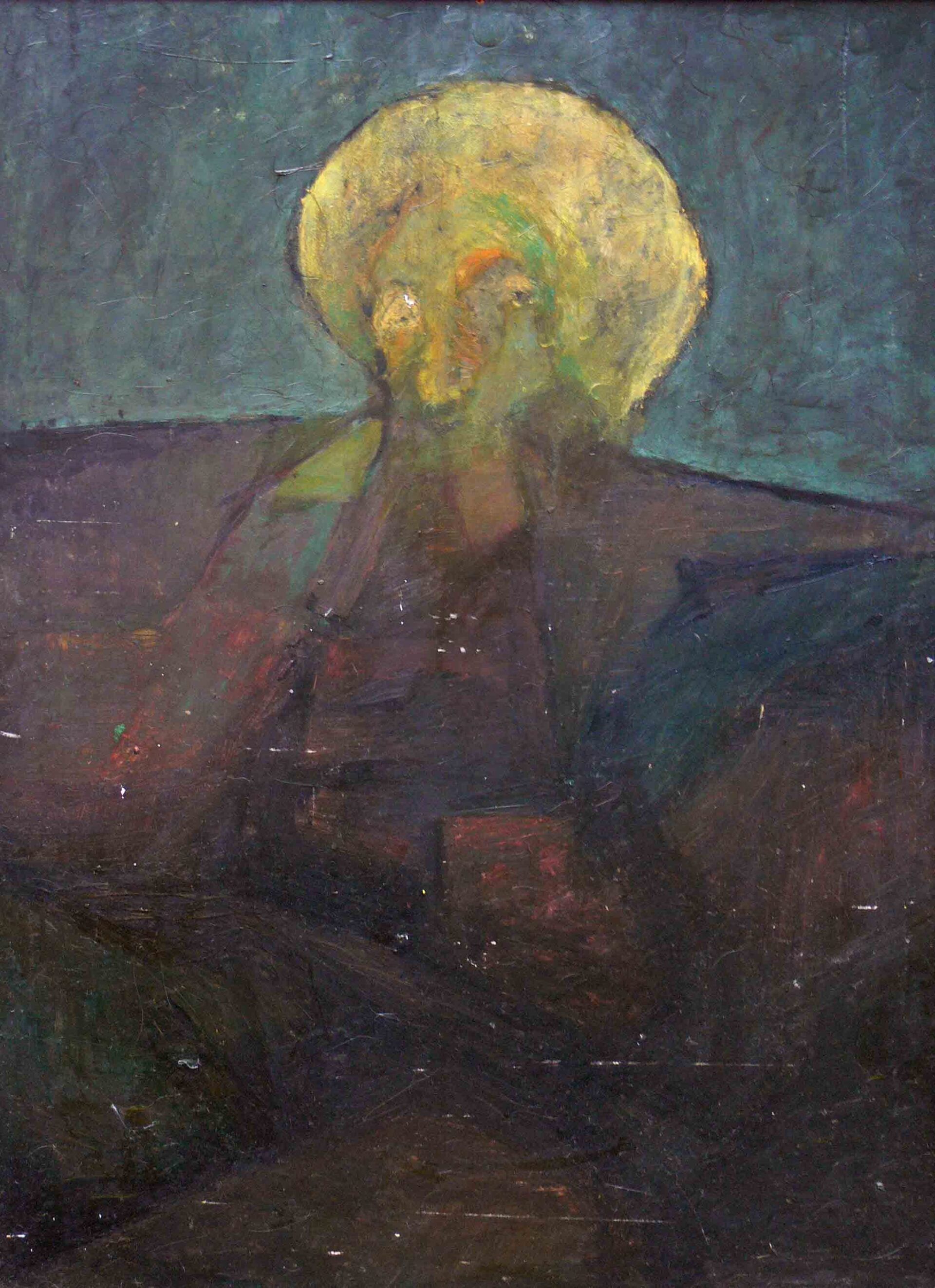 Abstract acrylic archive piece resembling a figure by Mariusz Kaldowski