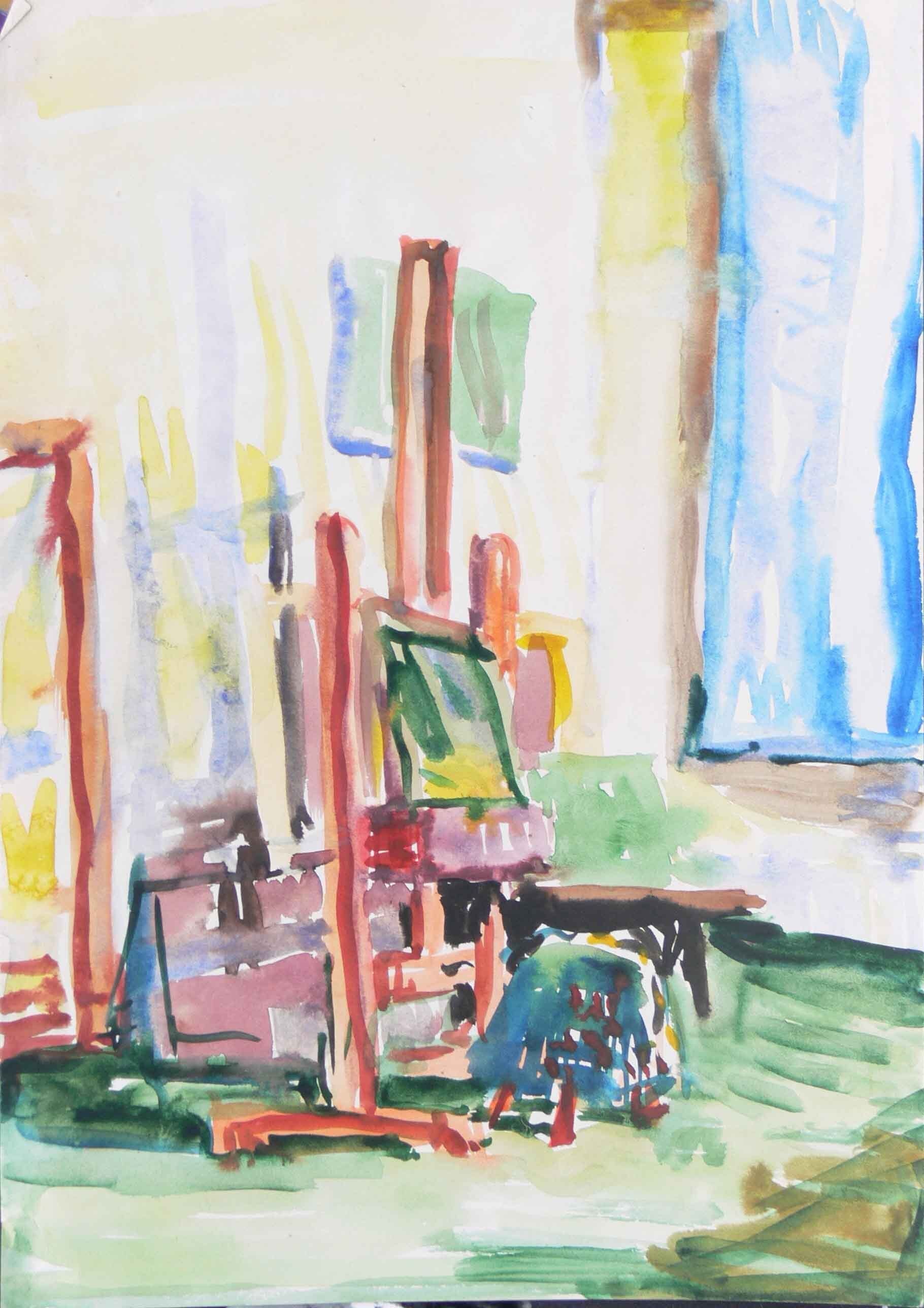 Figurative archive composition of an artist sudio by Mariusz Kaldowski