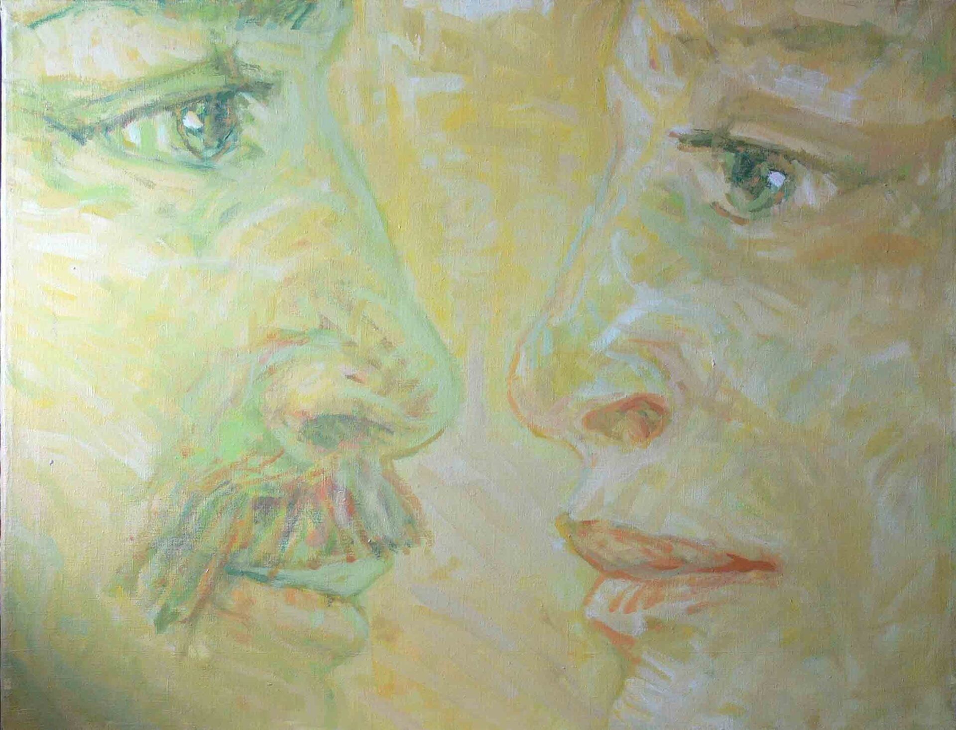 male and female portrait, early work by Mariusz Kaldowski