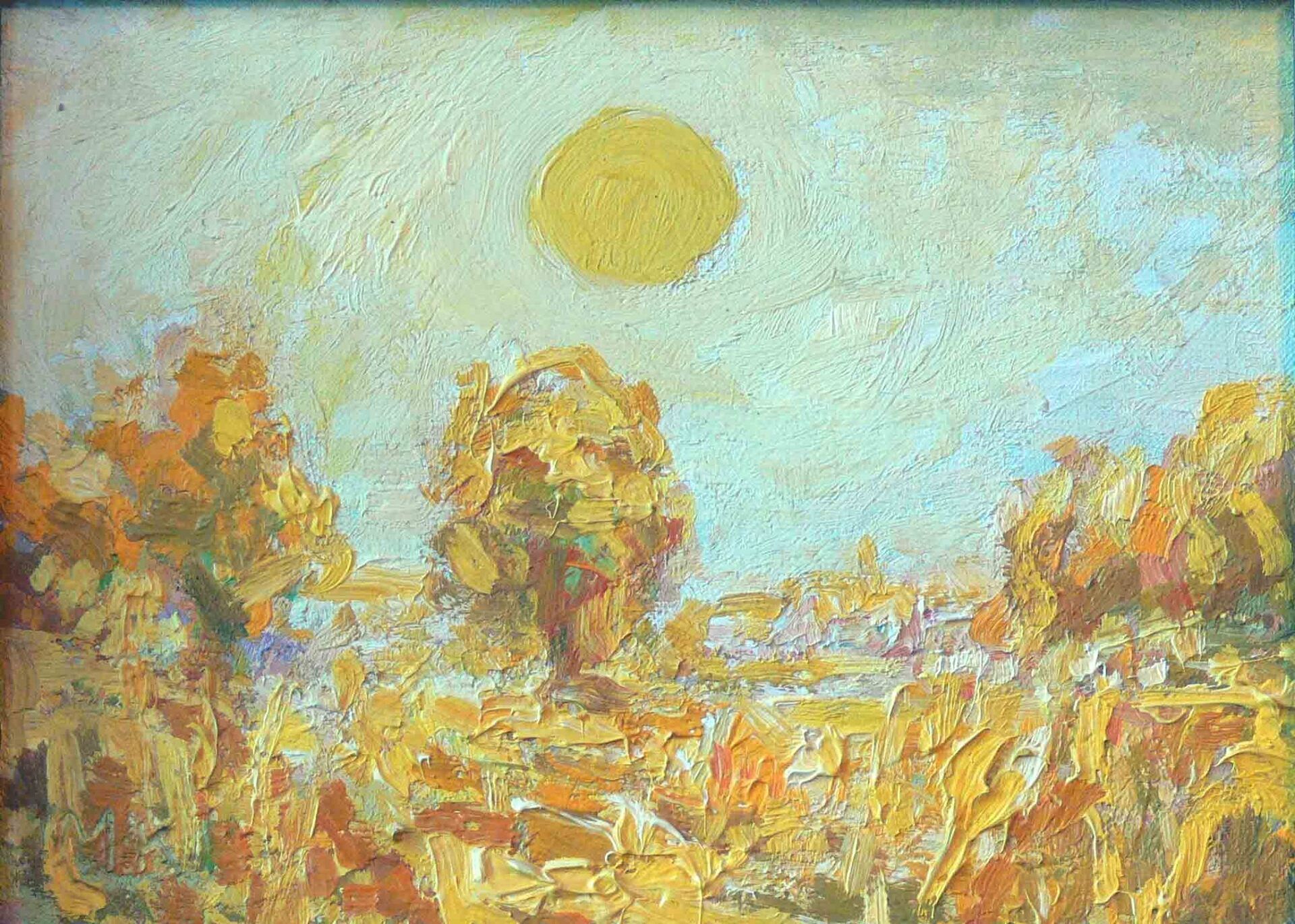 Archive plein-air with golden landscape by Mariusz Kaldowski