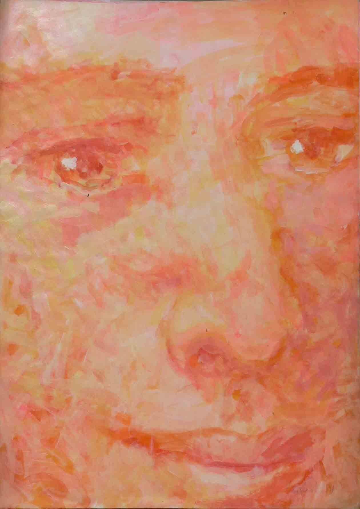 Young male face large scale portrait by Mariusz Kaldowski