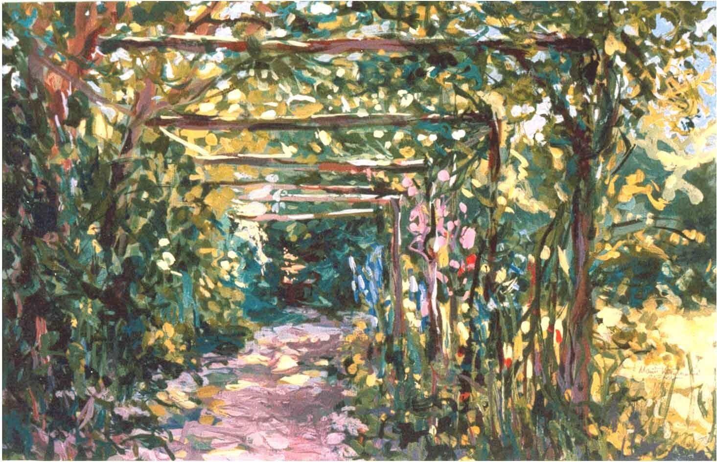 Figurative archive impression of a pergola by Mariusz Kaldowski