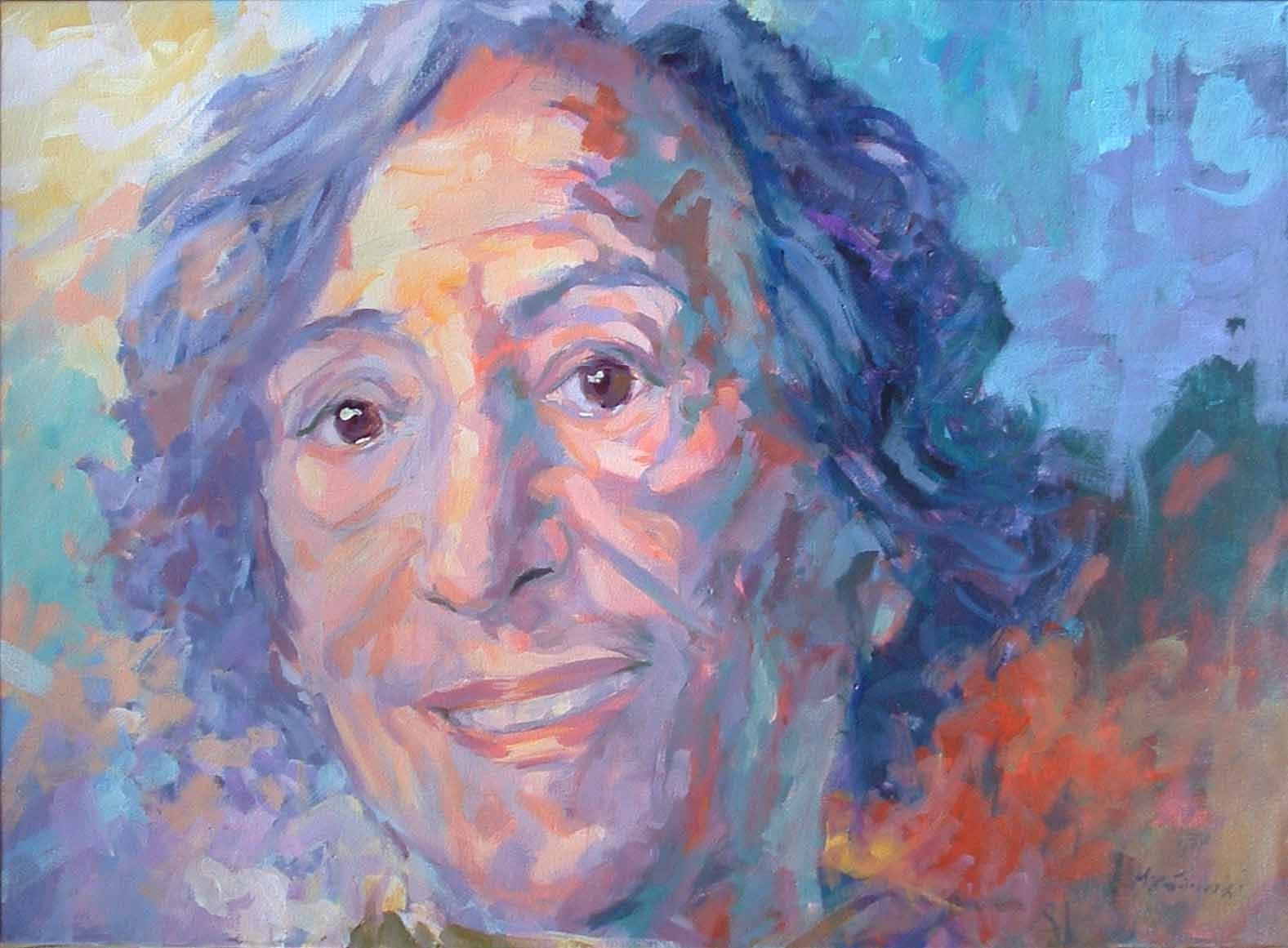 Portrait of Mrs Conflino by Mariusz Kaldowski — acrylic on canvas, commissioned work