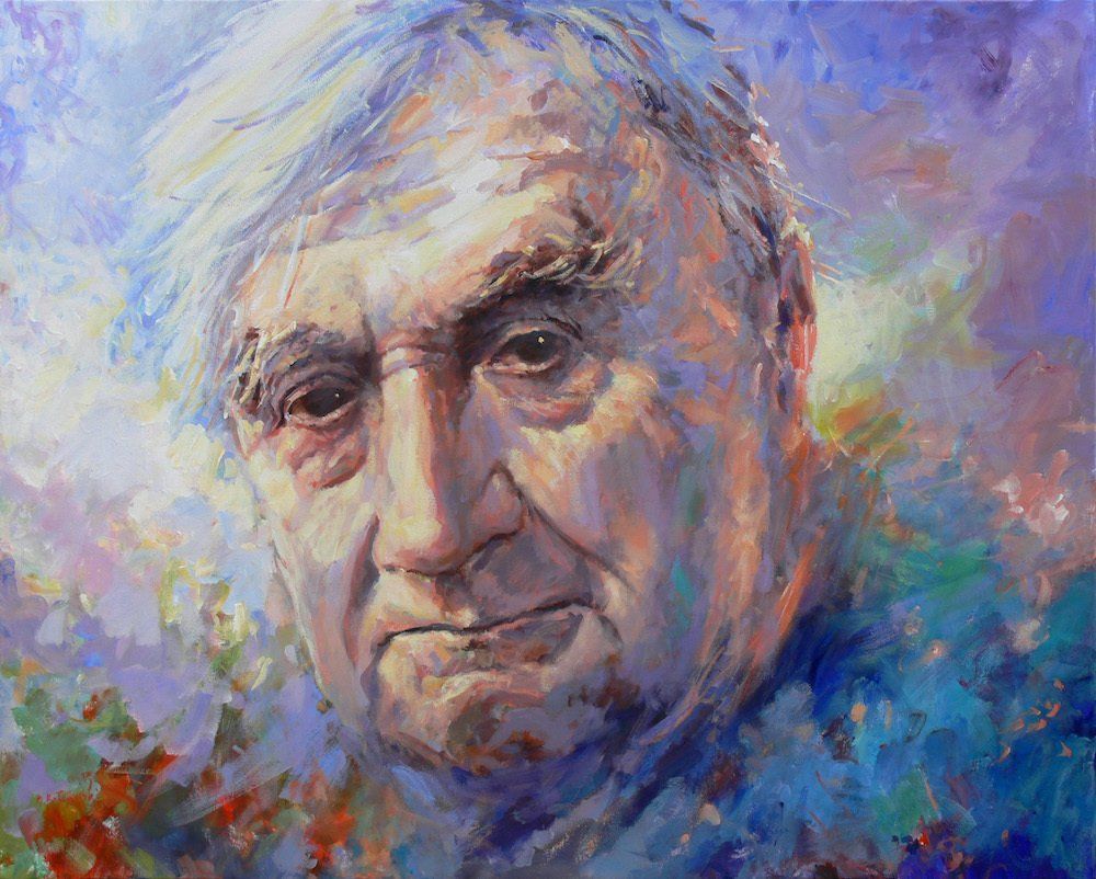 Portrait of Ralph Vaughan Williams by Mariusz Kaldowski — acrylic on canvas