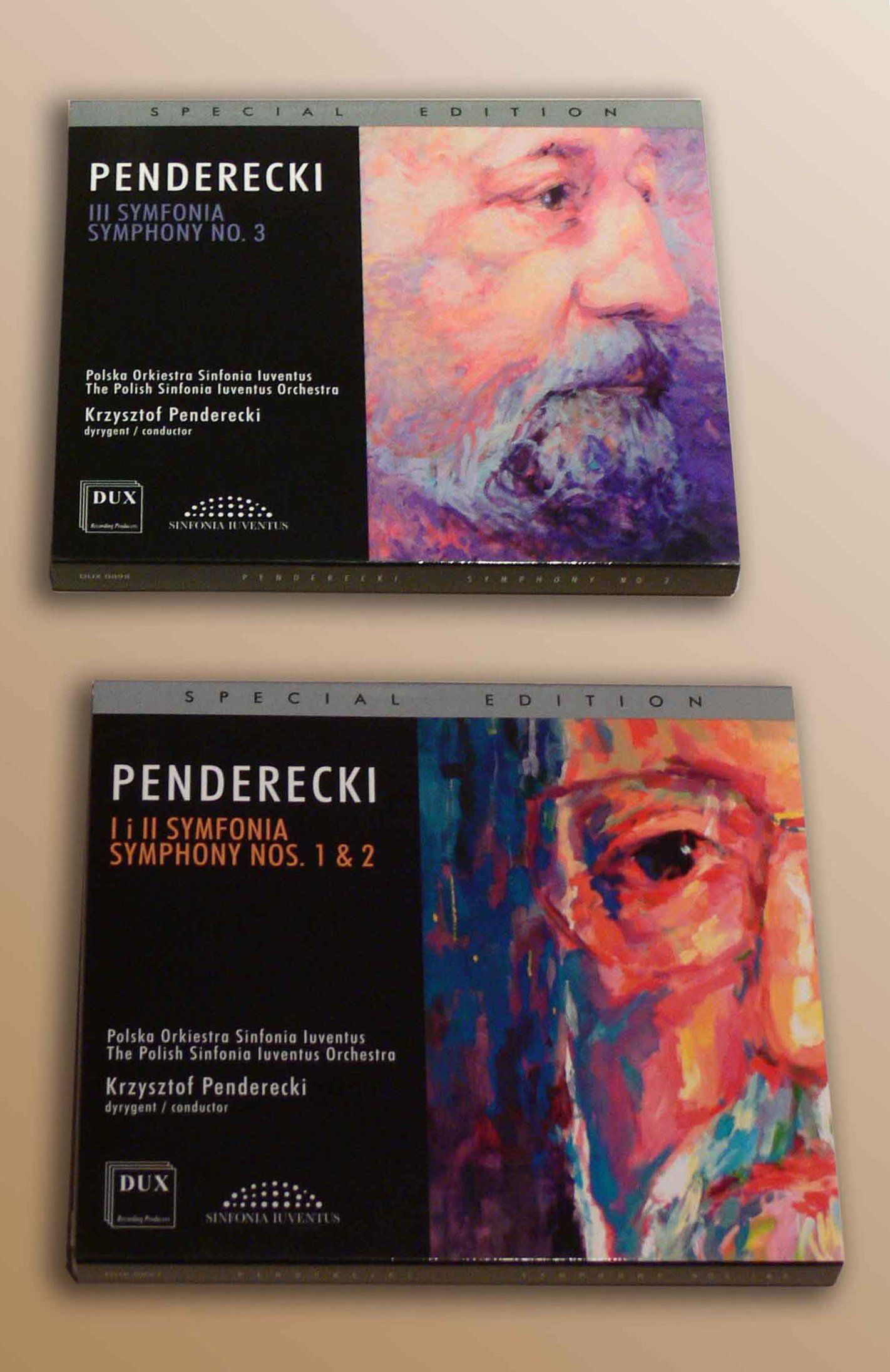 Painting of Krzysztof Penderecki used for CD cover — by Mariusz Kaldowski