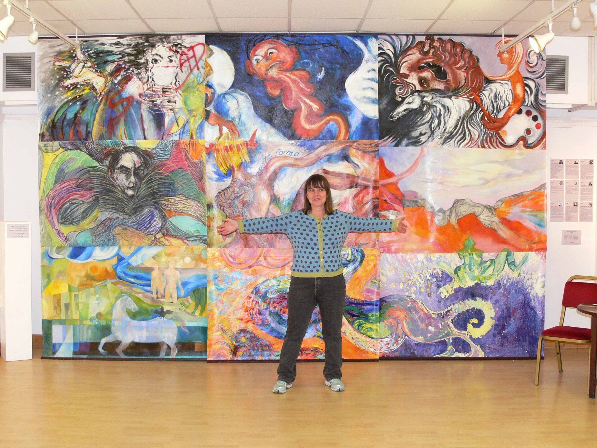 Exhibition view curated by Kasia Kaldowski – contemporary artworks displayed in gallery space