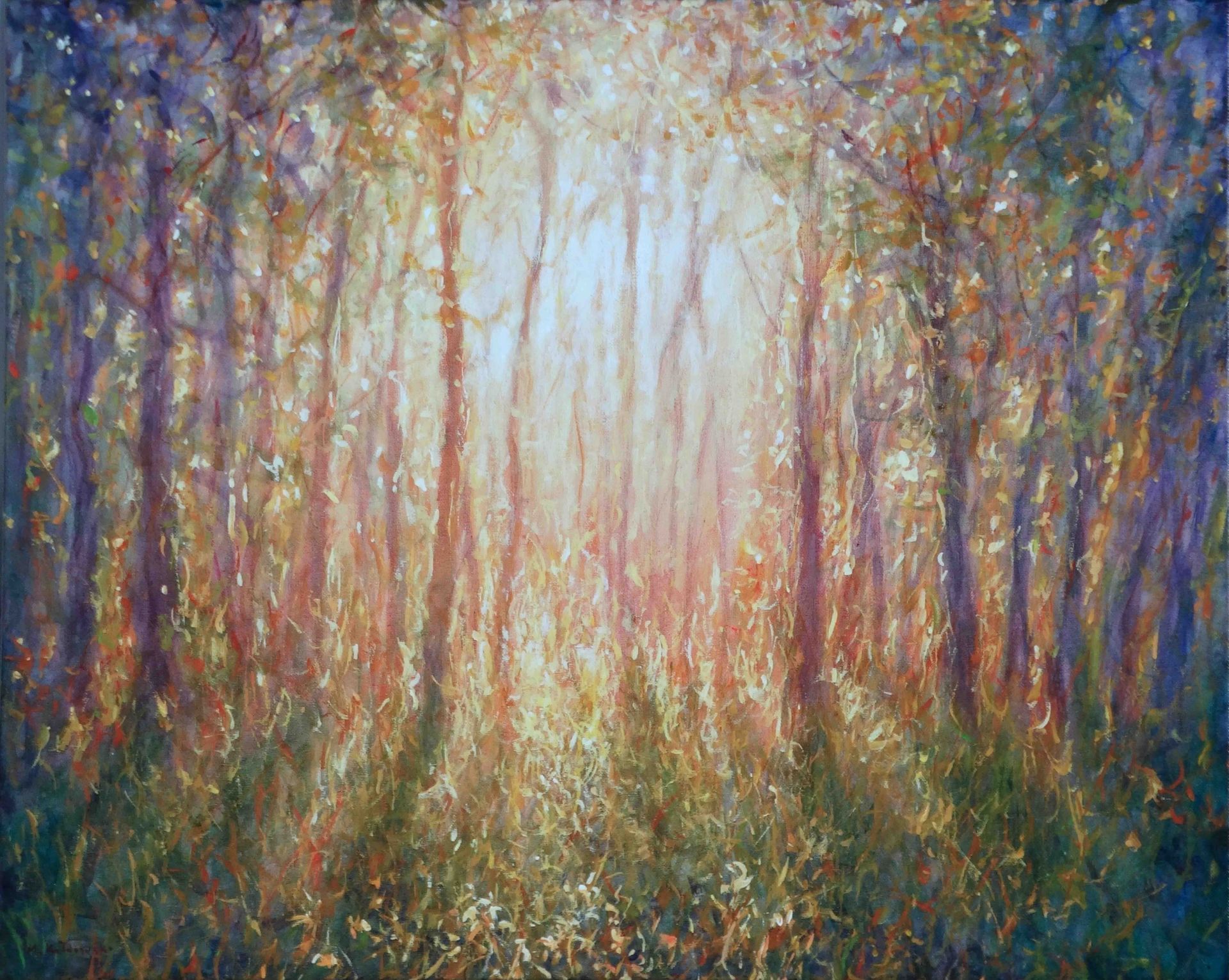 painting of woods by Mariusz Kaldowski