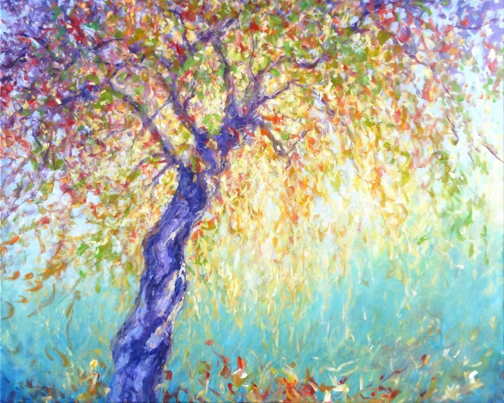 birch tree painting by Mariusz Kaldowski