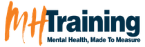 MH Training logo in orange and navy with tagline &ldquo;Mental Health, Made To Measure&rdquo;