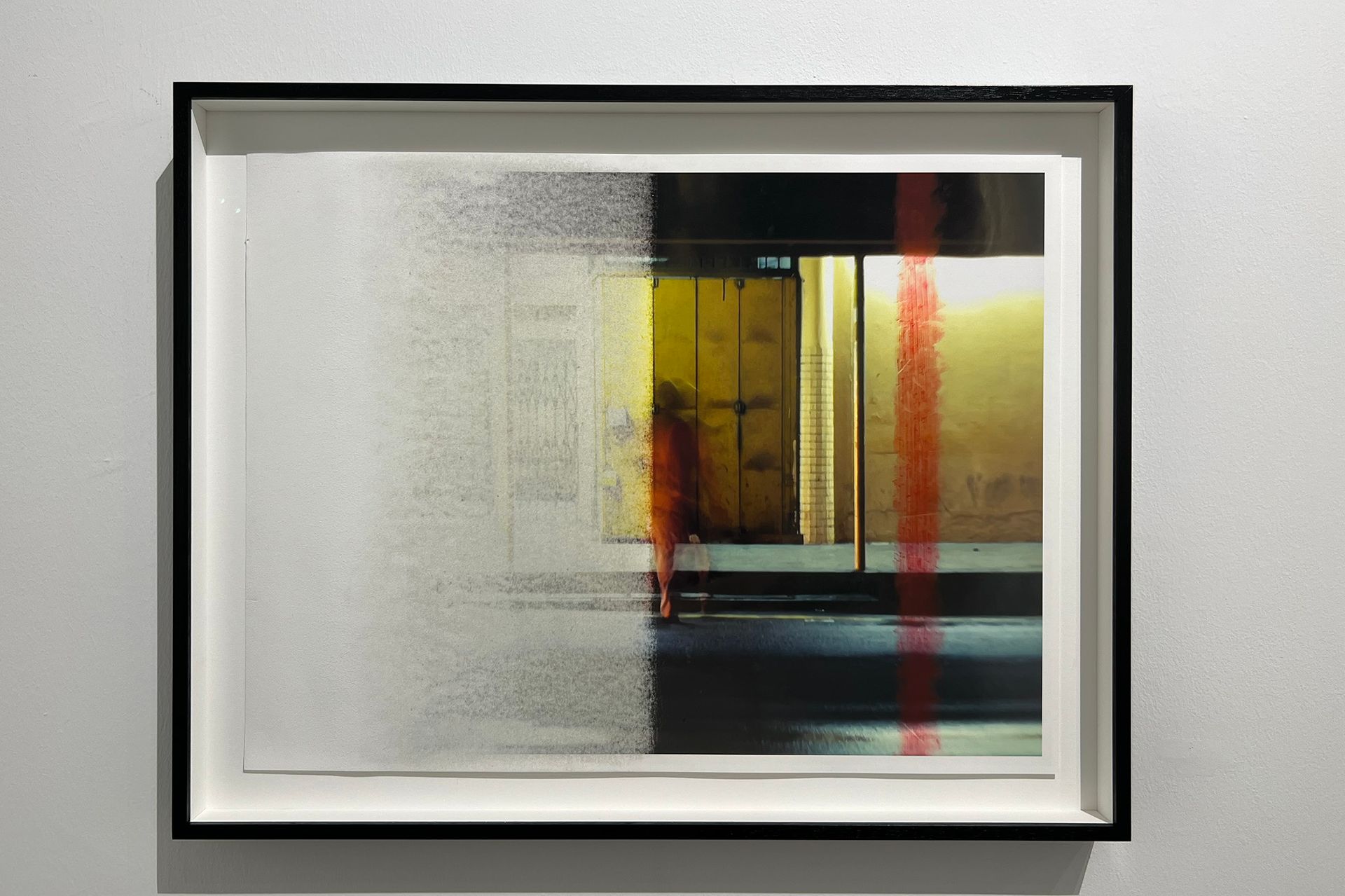  Untitled (Ipoh street at night, 2/3/2010, photographed on Kodak E100VS 120mm. Selected with wax pencil. Rephotographed with iPhone in 2022 and printed on cotton rag. Sanded.) 