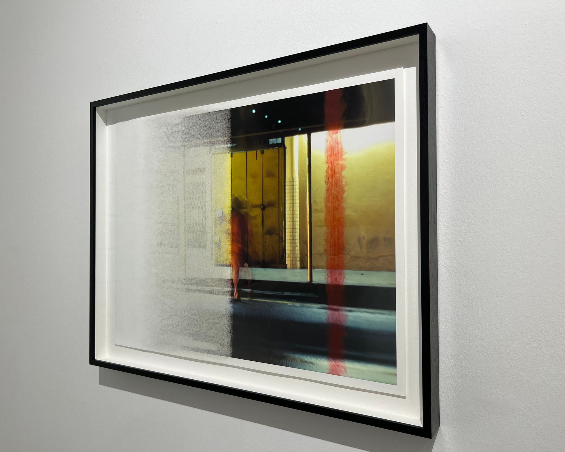  Untitled (Ipoh street at night, 2/3/2010, photographed on Kodak E100VS 120mm. Selected with wax pencil. Rephotographed with iPhone in 2022 and printed on cotton rag. Sanded.) 