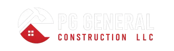 Be Great Global Construction LLC logo in white and red with a house icon