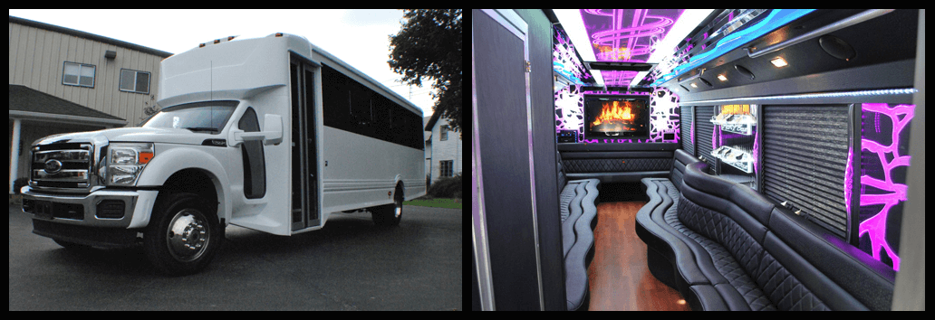 party bus rental with restroom