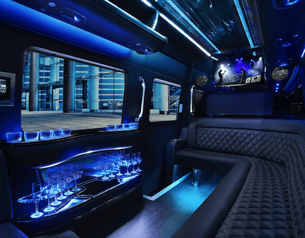 Party bus for March Madness NCAA basketball tournament games