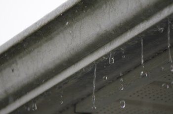 Water dripping from rain gutter in Idaho Falls ID