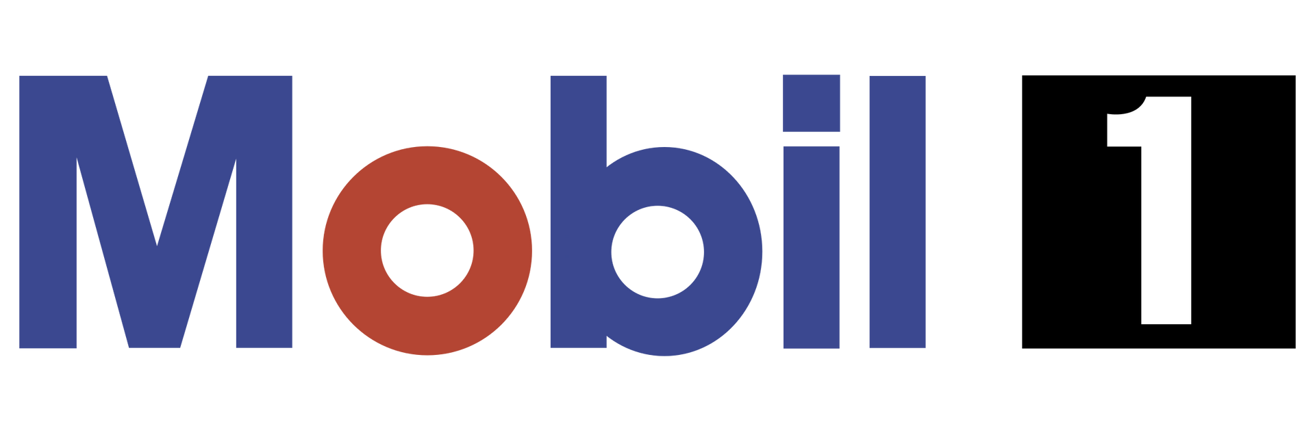 Mobil 1 logo with blue 