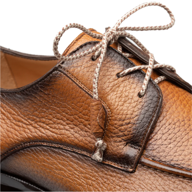 Zelli Chestnut Brown Calfskin‎ Leather Split Toe Oxford Lace Up Dress Shoes 10M Oxford Split Toe Leather Burgundy Shoes main image 4
