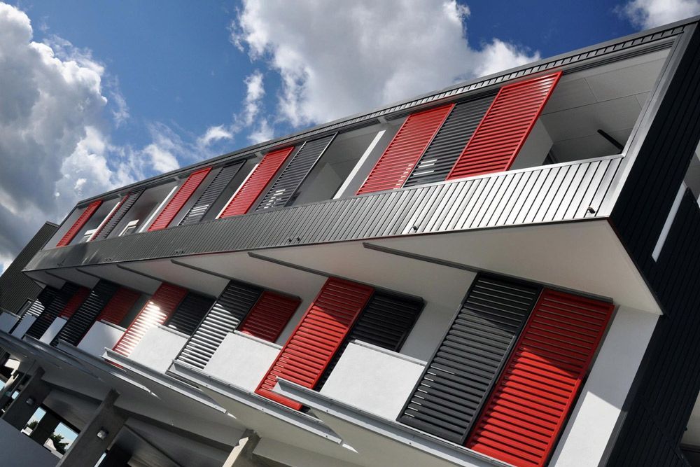 black and red high quality shutters