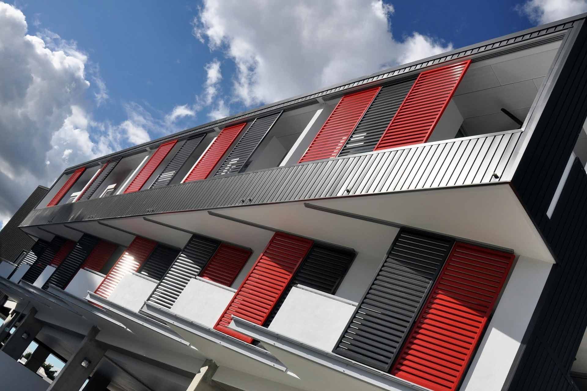 red and black shutters
