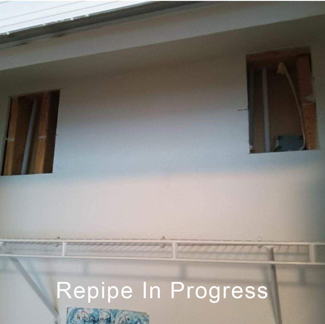 Repipe in progress Inside and outside 5