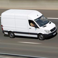 mini van on the road