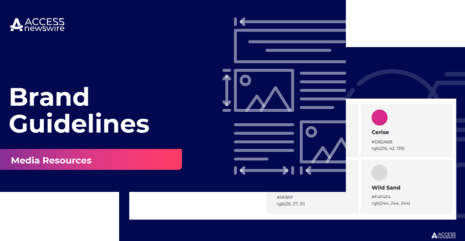 A blue background with the words `` brand guidelines '' on it.