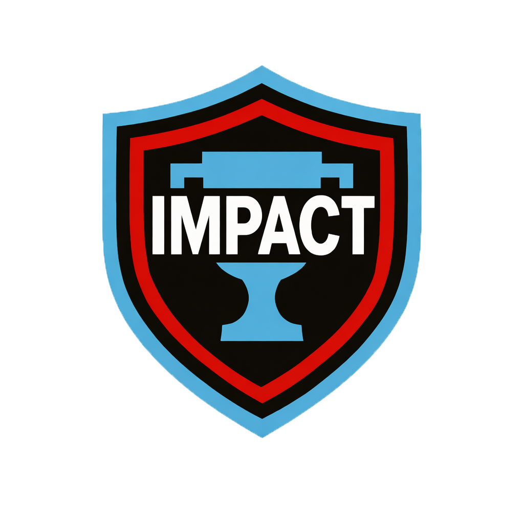Impact Choreography logo in the footer for brand identity.