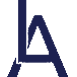 A blue letter a with a triangle in the middle on a white background.