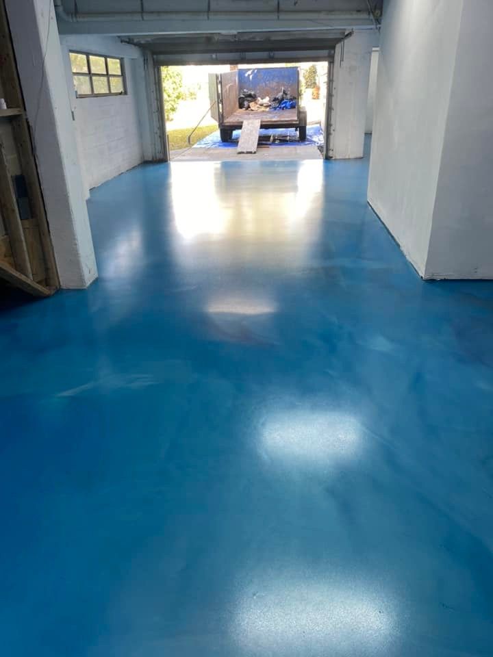 blue epoxy coating