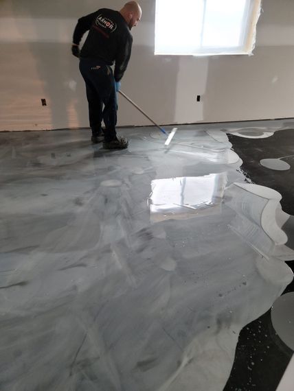 Epoxy floor coating