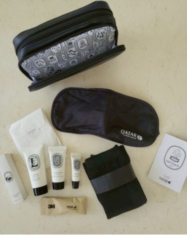 Diptyque & QATAR卡塔爾國際航空聯名 商務艙限定潄洗過夜包組合