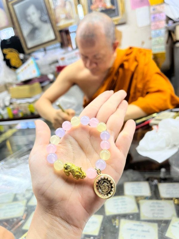 泰國龍婆本 貔貅珠珠+星月之輪手環