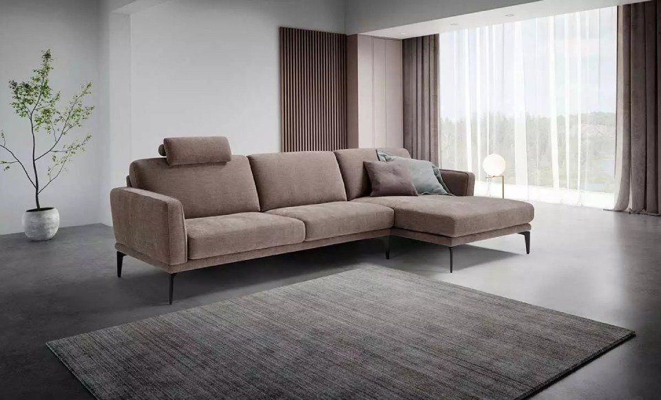 divani a salerno marrone chiaro con chaise longue