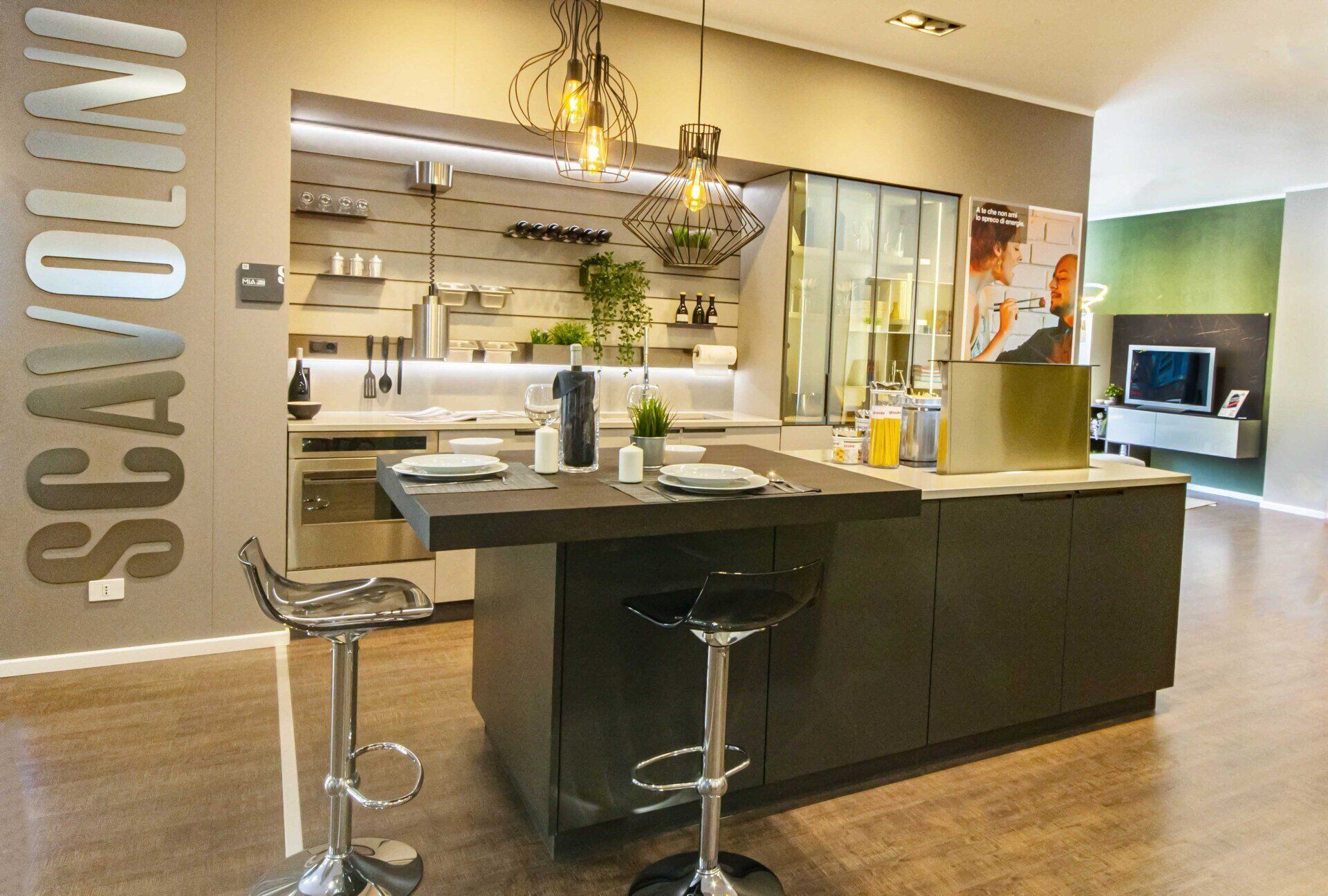 allestimento cucina con isola