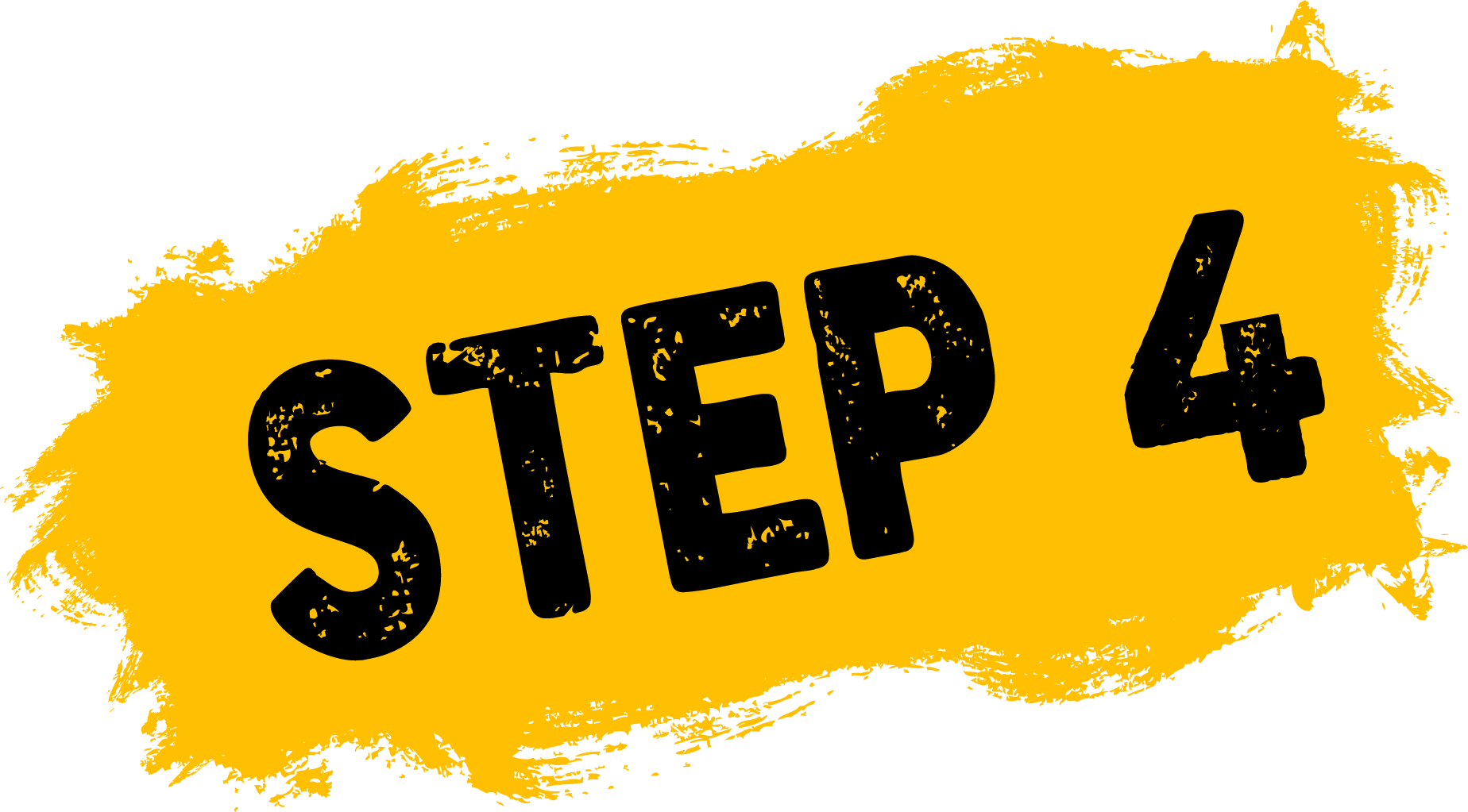 The word step 4 is written in black on a yellow background.