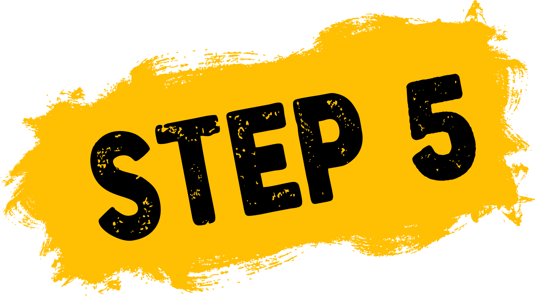 The word step 5 is written in black on a yellow background.