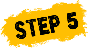 The word step 5 is written in black on a yellow background.