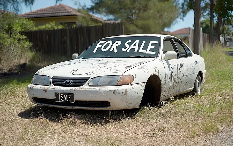 Can you sell a car with no rwc on the side of the road?